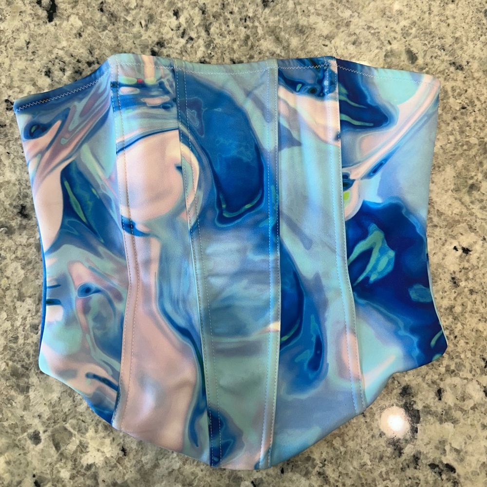Abstract Print Corset